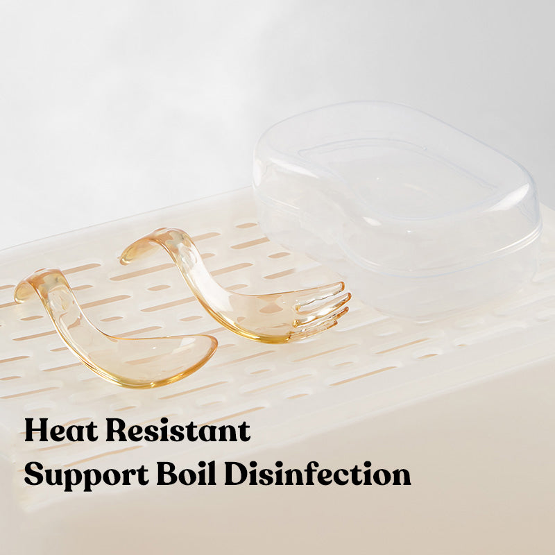 Bent Fork and Spoon Set With Storage Box