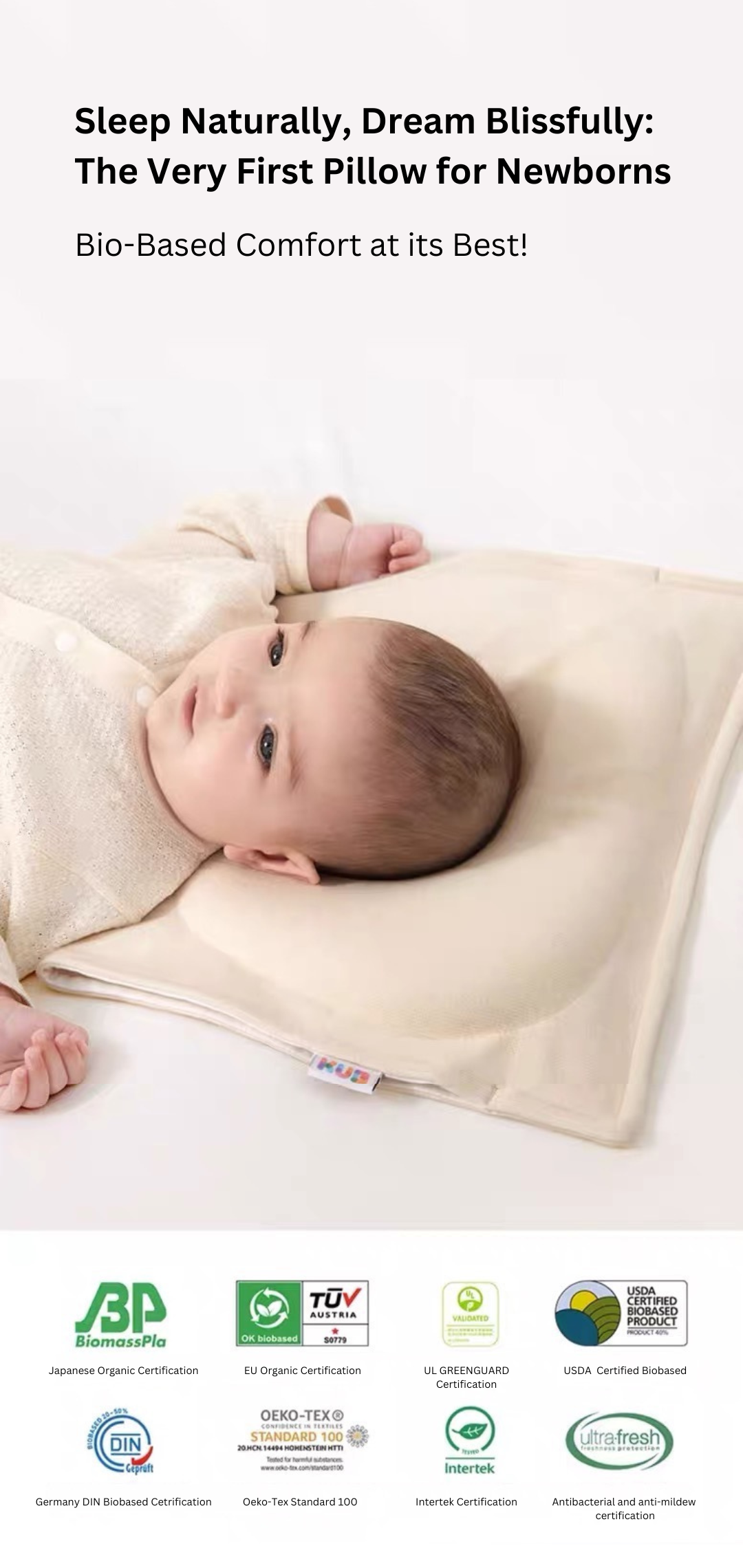 Head-Shaping Pillow | Bio-Based Hydrophilic Cotton