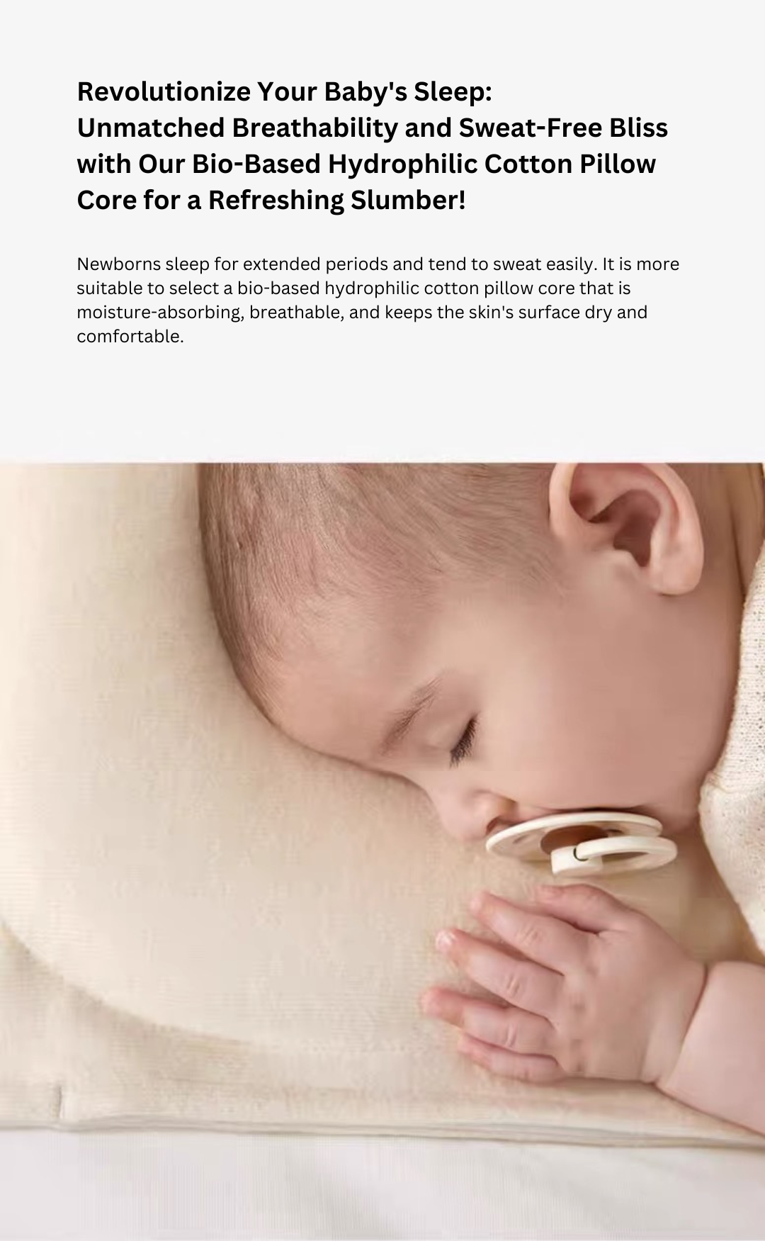 Head-Shaping Pillow | Bio-Based Hydrophilic Cotton
