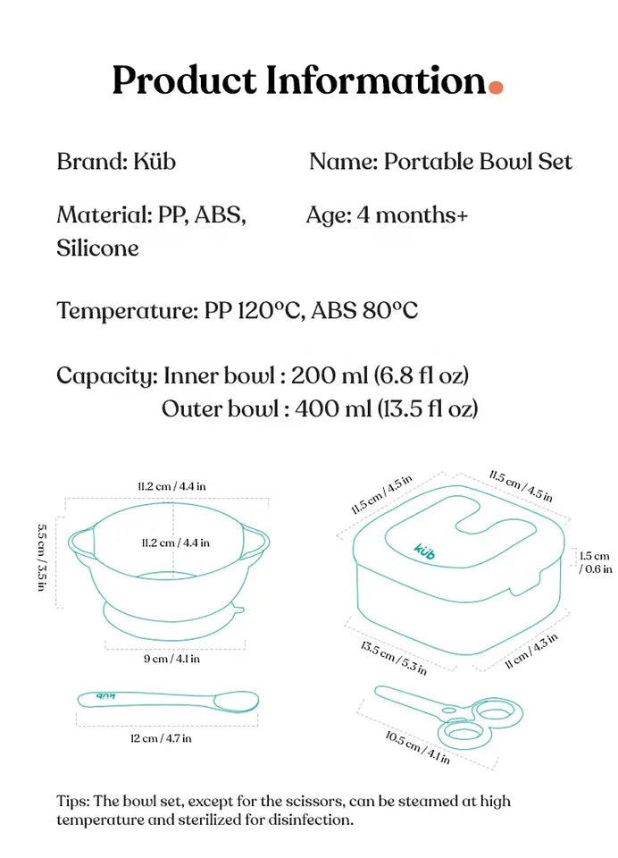 5 Piece Travel Food Container & Bowl Set