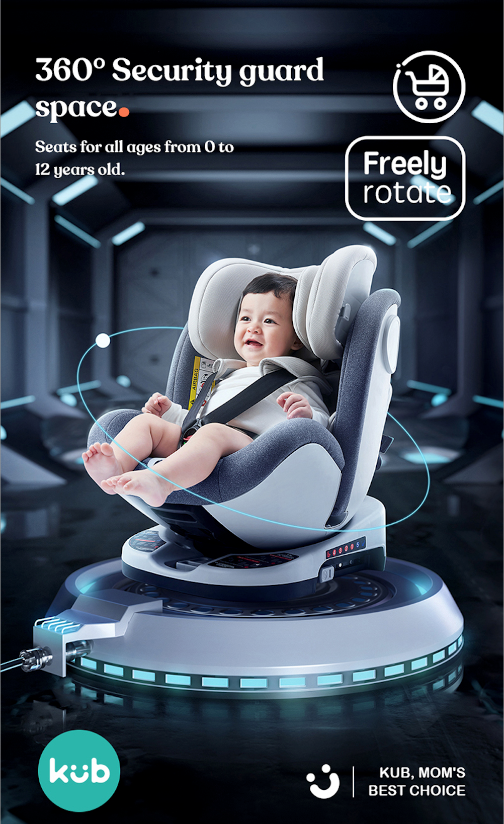 360° Rotating Safety Car Seat