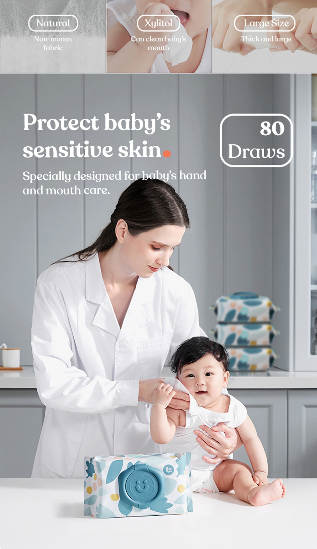 Wet Wipes | 80 Wipes Pack