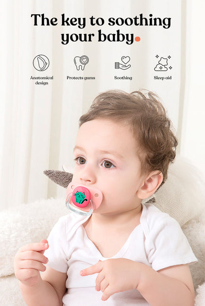 Pacifier With Cover (3months +) - Green Size M