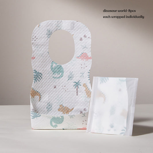 Disposable Baby Bib (8pcs/pack) - Dinosaur